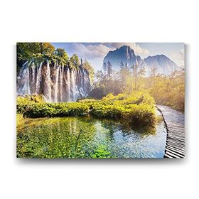 Tabloshop Plitvice Gölleri Şelalesi 140x100 cm Tablo
