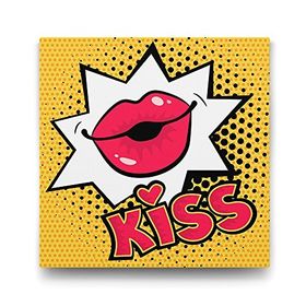 Tabloshop Popart Öpücük 70x70 cm Tablo