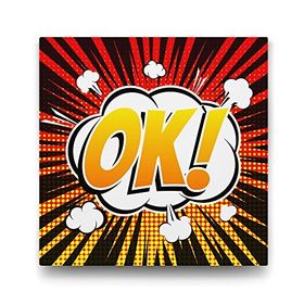 Tabloshop Popart Tamam 100x100 cm Tablo