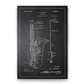 Tabloshop Saksafon Patenti 70x100 cm Tablo