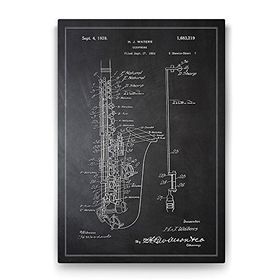 Tabloshop Saksafon Patenti 70x100 cm Tablo