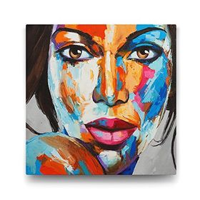 Tabloshop Sanatsal Kadın Yüzü 70x70 cm Tablo