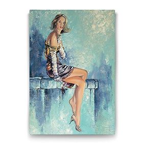 Tabloshop Sanatsal Yalnız Kadın 40x60 cm Tablo