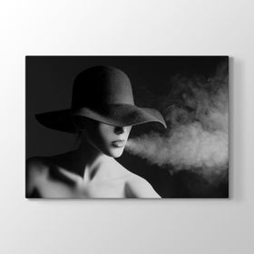 Tabloshop Şapkalı Kadın 75x50 cm Tablosu