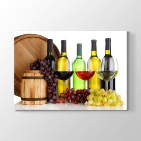 Tabloshop Şarap Çeşitleri 100x70 cm Tablosu