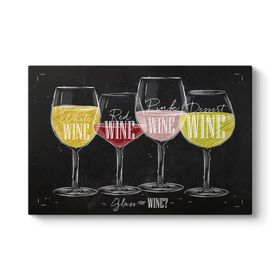 Tabloshop Şarap Çeşitleri Kanvas Tablo