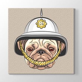 Tabloshop Şerif Bulldog 40x40cm Tablosu