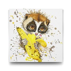 Tabloshop Sevimli Lemur 50x50 cm Tablo