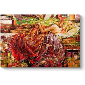 Tabloshop Sleeping Girl Drawn Kanvas Tablo