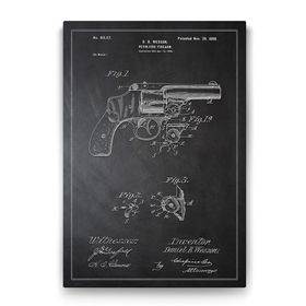 Tabloshop Smith Wesson Silah Patent 100x140 cm Tablo