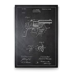 Tabloshop Smith Wesson Silah Patent 100x140 cm Tablo