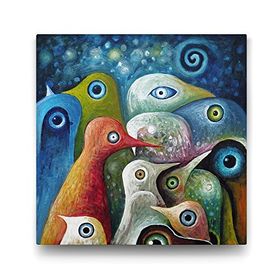 Tabloshop Soyut Kuşlar 80x80 cm Tablo