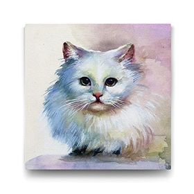 Tabloshop SuluBoya Kedi 90x90 cm Tablo