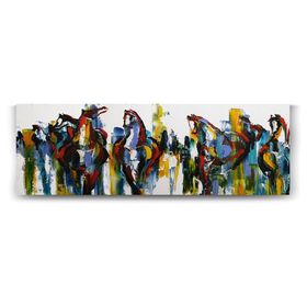 Tabloshop The Herd of Carousel Ponies 150x50 cm Tablo