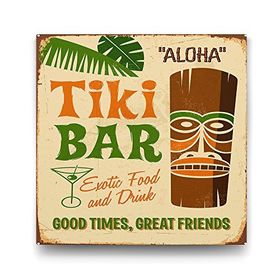 Tabloshop Tiki Bar 90x90 cm Tablo