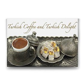 Tabloshop Türk Kahvesi ve Lokum 75x50 cm Tablo