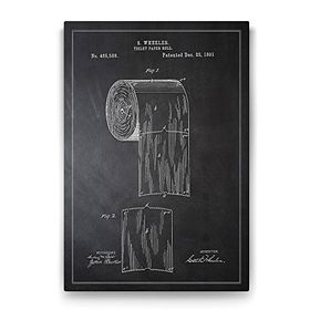 Tabloshop Tuvalet Kağıdı Patenti 60x90 cm Tablo