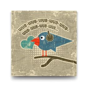Tabloshop Twitter Kuşu 40x40 cm Tablo