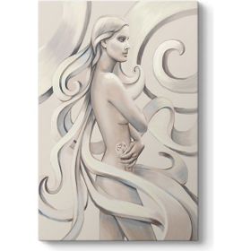 Tabloshop Uzun Saçlı Kadın 40x60 cm Tablo