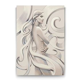 Tabloshop Uzun Saçlı Kadın 50x75 cm Tablo