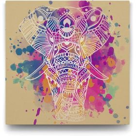 Tabloshop Vektörel Çizim Fil 100x100 cm Tablo