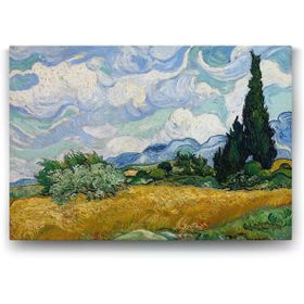 Tabloshop Vincent Van Gogh Selvi Ağaçlı Buğday Tarlası 60x40 cm Tablo