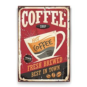 Tabloshop Vintage Kahve Posteri 70x100 cm Tablo