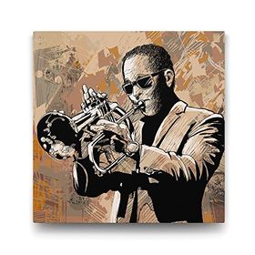 Tabloshop Vintage Saksafon 50x50 cm Tablo