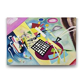 Tabloshop Wassily Kandinsky Trame Noire 45x30 cm Tablo