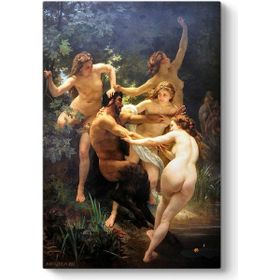 Tabloshop William Adolphe Bouguereau Nymphs and Satyr 50x75 cm Tablo