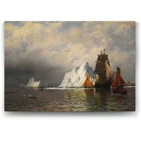 Tabloshop William Bradford Labrador Kıyılarında Balina Avcıları 140x100 cm Tablo