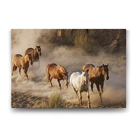 Tabloshop Yabani Atlar 140x100 cm Tablo