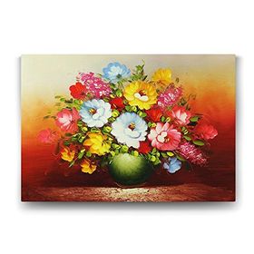 Tabloshop Yağlıboya Vazodaki Çiçekler 125x80 cm Tablo