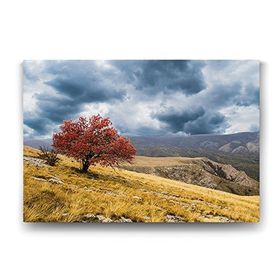 Tabloshop Yalnız Kırmızı Ağaç 100x70 cm Tablo