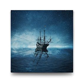 Tabloshop Yıldızlı Gökyüzü ve Gemi 100x100 cm Tablo