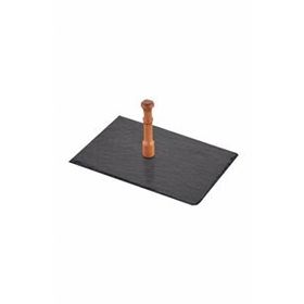 Taboo TAB-1135 22x16 cm Ahşap Saplı Dikdörtgen Arduvaz Taş