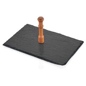 Taboo TAB-1135 22x16 cm Ahşap Saplı Dikdörtgen Arduvaz Taş