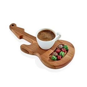 Taboo TAB1287 Gitar Şekilli Kahve Sunum Tepsisi