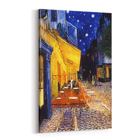 Tabrika 100759 Café Terrace At Night – Van Gogh Kanvas Tablo
