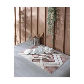 Tabu Home 40x60 cm XL Boy Bambu Kumaş Kilim Desen Bulaşıklık Matı