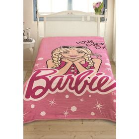 Taç 160x220 cm Lisanslı Barbie Tek Kişilik Battaniye