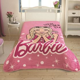 Taç 160x220 cm Lisanslı Barbie Tek Kişilik Battaniye