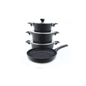 Taç 3455 Master Cook Siyah 7 Parça Siyah Tencere Seti