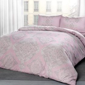 Taç 3464 Ranforce Mirabel Pembe Çift Kişilik Nevresim Takımı