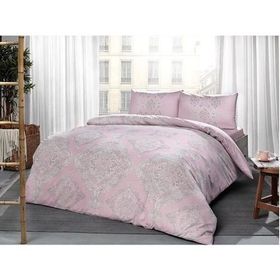 Taç 3464 Ranforce Mirabel Pembe Çift Kişilik Nevresim Takımı