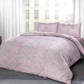 Taç 3464 Ranforce Mirabel Pembe Çift Kişilik Nevresim Takımı
