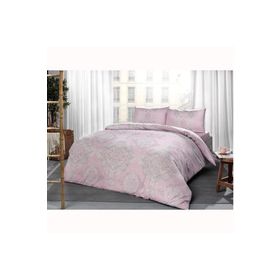 Taç 3464 Ranforce Mirabel Pembe Çift Kişilik Nevresim Takımı