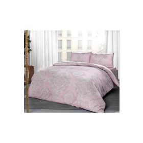 Taç 3464 Ranforce Mirabel Pembe Çift Kişilik Nevresim Takımı