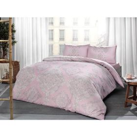 Taç 3464 Ranforce Mirabel Pembe Çift Kişilik Nevresim Takımı