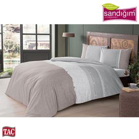 Taç 3464 V01 Gri Ranforce Moon Çift Kişilik Nevresim Takımı